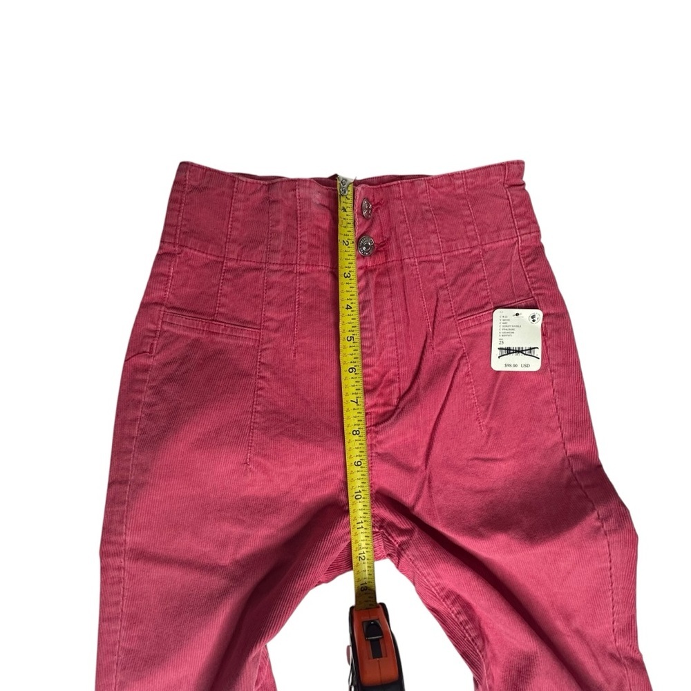 NWT Free People We The Free Jayde Cord Flare Jeans pink rose 25 - Picture 9 of 15